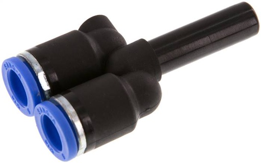 [F25RV-X2] 8mm x 8mm Y-koppeling PA 66 Insteekfitting Plug NBR [2 Stuks]