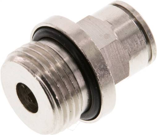 [F265E-X2] 8mm x G3/8'' Steckverschraubung mit Außengewinde Messing NBR [2 Stück]