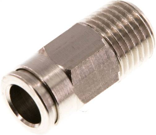 [F266T-X2] 8mm x R1/4'' Steckverschraubung mit Außengewinde Messing NBR [2 Stück]