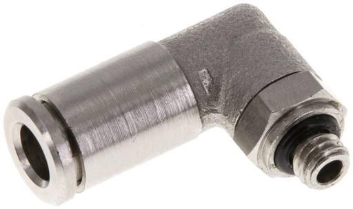 [F268P-X2] Raccord coudé 90deg 5mm x M 5 avec filetage mâle Laiton NBR Rotatif [2 Pièces]