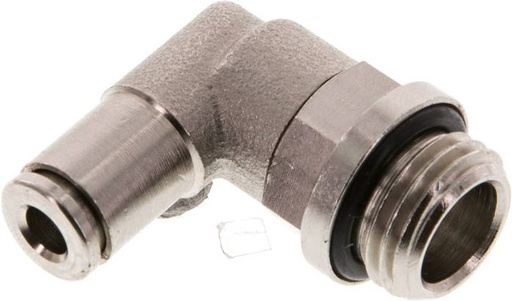 [F268Y-X2] Raccord enfichable coudé 4mm x G1/4'' 90deg avec filetage mâle Laiton NBR Rotatif [2 Pièces]