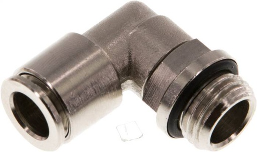 [F2693-X2] Raccord enfichable coudé 90° 8mm x G1/4'' avec filetage mâle Laiton NBR Rotatif [2 Pièces].