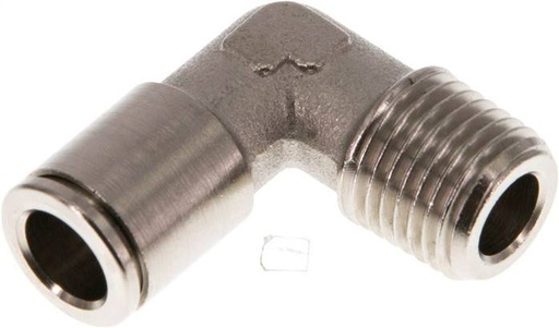 [F26AA-X2] 8mm x R1/4'' 90 graden L-verbinding Messing Insteekfitting Buitendraad NBR [2 Stuks]