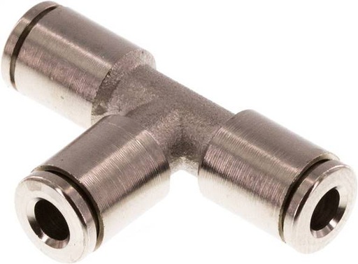 [F26HH-X2] 4mm T-Stück Einsteckverschraubung Messing FKM [2 Stück]