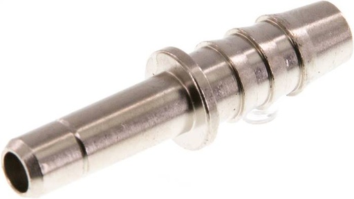 [F26J9-X2] 6mm x 6mm Plug-in Fitting with Hose Pillar Brass FKM [2 Pieces]