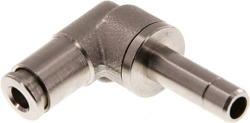 [F26K8-X2] Raccord enfichable coudé 90deg 4mm x 6mm avec bouchon en laiton NBR [2 pièces].