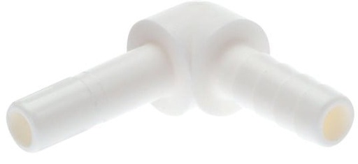 [F26XS-X10] 1/4'' x 8.5mm 90deg Elbow Plug-in Fitting with Hose Pillar POM EPDM [10 Pieces]