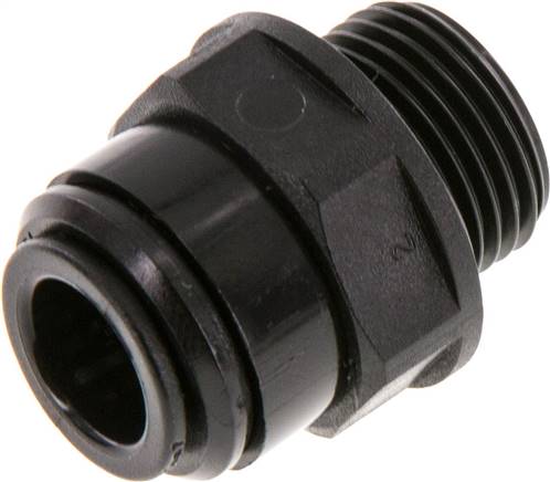 [F26ZN-X2] 10mm x G3/8'' Steckverschraubung mit Außengewinde POM NBR [2 Stück]