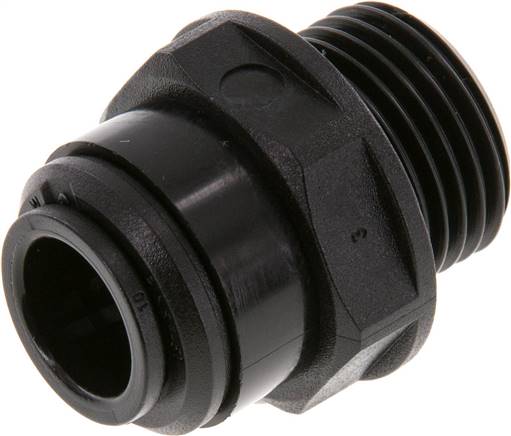 [F26ZR-X2] 12mm x G1/2'' Steckverschraubung mit Außengewinde POM NBR [2 Stück]