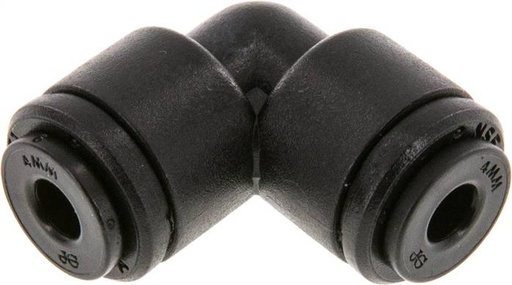 [F2736-X2] 4mm 90 graden L-verbinding POM Insteekfitting NBR [2 Stuks]