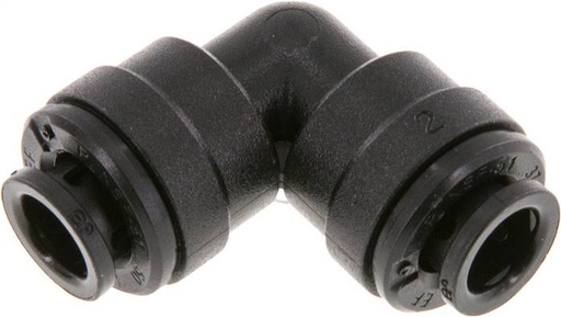 [F2738-X2] 6mm 90deg Elbow Push-in Fitting POM NBR [2 Pieces]