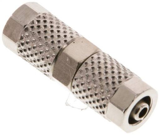 [F27SH-X2] Conector Recto Latón Niquelado 5x3 [2 piezas]