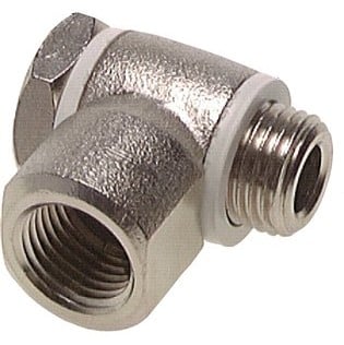 [F27UK-X2] G1/4'' Nickel plated Brass Banjo Fitting with Male and Female Threads with Banjo Bolt with O-ring Rotatable [2 Pieces]