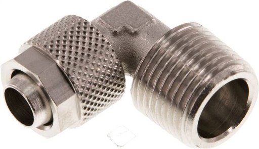 [F27VG-X2] 10x8 & R3/8'' Nickel plated Brass Elbow Push-on Fitting with Male Threads [2 Pieces]