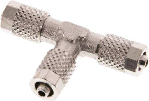 [F285G-X2] 5x3 Nickel plated Brass Tee Push-on Fitting [2 Pieces]