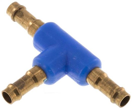 [F2935-X2] 3 mm Brass/Plastic Tee Hose Connector [2 Pieces]