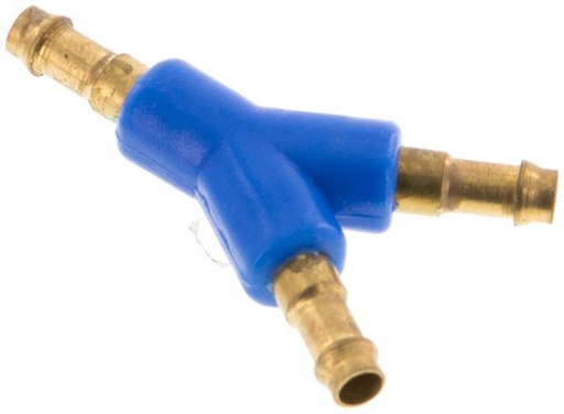 [F2938-X2] 3 mm Brass/Plastic Y Hose Connector [2 Pieces]