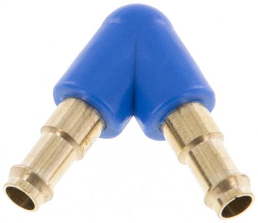 [F293C-X2] 4 mm Brass/Plastic V-shape Hose Connector [2 Pieces]