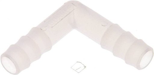 [F297K-X2] 9 mm (3/8'') PVDF Elbow Hose Connector [2 Pieces]