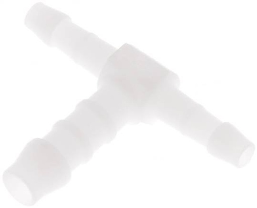 [F298M-X10] 4 mm & 6 mm (1/4'') POM Tee Hose Connector [10 Pieces]