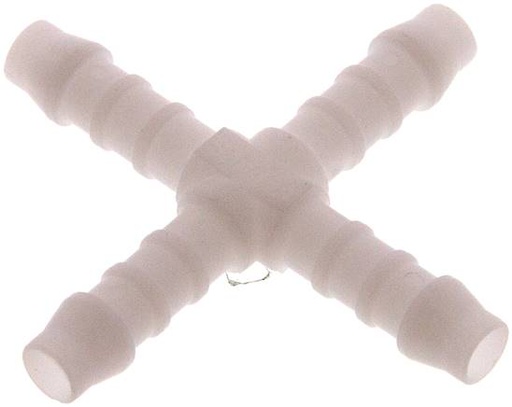 [F299V-X5] 6 mm (1/4'') POM Cross Hose Connector [5 Pieces]