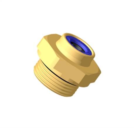 [F2DJK-X2] Raufoss ABC Newline Push-In Coupling - 8x1 mm - Male Threaded M16x1,5 [2 Pieces]