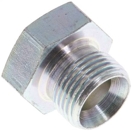 [F2EDK-X5] Plug G3/8'' Staal met Buitenzeskant 60° Conus 425bar Hydrauliek [5 Stuks]