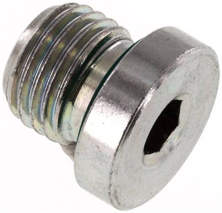 [F2EGU-X2] Plug M14 X 1.5 Staal FKM met Binnenzeskant 400bar [2 Stuks]