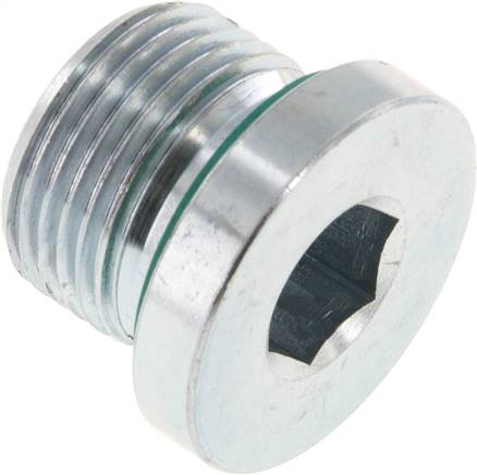 [F2EGV-X2] Plug M20 X 1.5 Staal FKM met Binnenzeskant 400bar [2 Stuks]