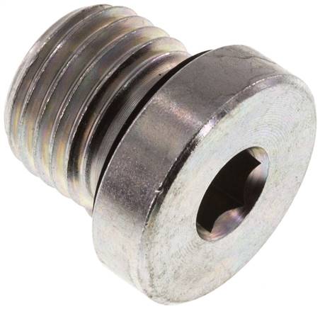 [F2EHW-X2] Plug M14 X 1.5 Staal NBR met Binnenzeskant 400bar [2 Stuks]