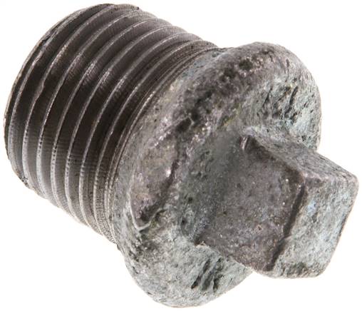 [F2EK7-X10] Plug R1/2'' Malleable cast iron with External Square 25bar (351.25psi) [10 Pieces]