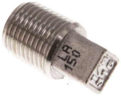 [F2EKM-X5] Plug R1/8'' RVS met Buitenvierkant16bar [5 Stuks]