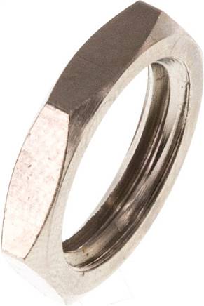 [F2EPE-X10] Contre-écrou G1/4'' en laiton plaqué nickel [10 pièces].