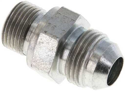 [F2ETR-X2] JIC Double Nipple G3/8'' x UNF 3/4''-16 (Dash Size 8) Steel NBR 275bar (3863.75psi) [2 Pieces]