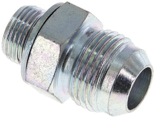 [F2ETU-X2] JIC Double Nipple G3/8'' x UNF 7/8''-14 (Dash Size 10) Steel NBR 210bar (2950.5psi) [2 Pieces]