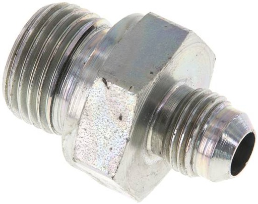 [F2EUA-X2] JIC Double Nipple G1/2'' x UNF 9/16''-18 (Dash Size 6) Steel NBR 275bar (3863.75psi) [2 Pieces]