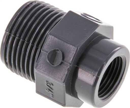 [F2FCZ-X5] Reduzierring Rp3/8'' Innengewinde x G3/4'' Außengewinde PVC-U 16bar (224.8psi) EN 1452-3 [5 Stück]