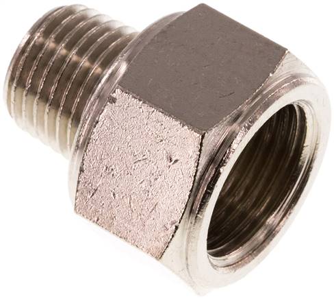 [F2FV4-X2] Verloopadapter R1/4'' Buitendraad X Rp3/8'' Binnendraad Messing Vernikkeld 16bar [2 Stuks]