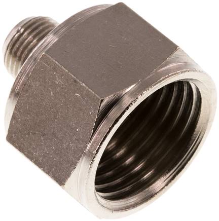 [F2FV6-X2] Verloopadapter R1/8'' Buitendraad X Rp1/2'' Binnendraad Messing Vernikkeld 16bar [2 Stuks]