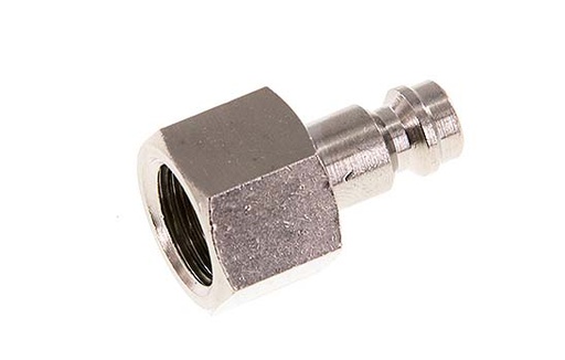 [F2H2U-X5] Laiton nickelé DN 5 Air Coupling Plug G 1/4 inch Female [5 Pièces].