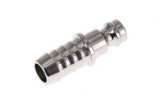 [F2H3X-X5] Nickel-plated Brass DN 5 Air Coupling Plug 9 mm Hose Pillar [5 Pieces]