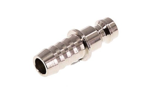 [F2H4C-X5] Messing vernickelt DN 5 Luftkupplungsstecker 8 mm Schlauchsäule [5 Stück]