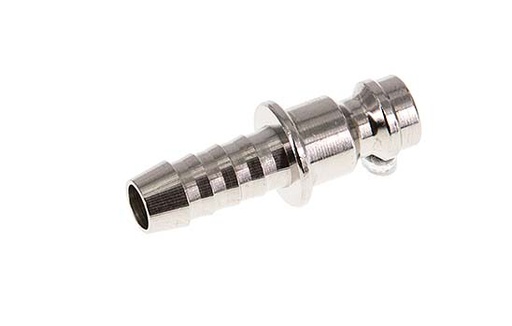 [F2H4E-X5] Nickel-plated Brass DN 5 Air Coupling Plug 6 mm Hose Pillar [5 Pieces]