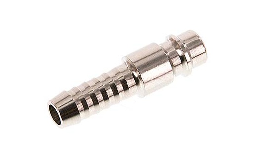 [F2HHS-X2] Nickel-plated Brass DN 7.2 (Euro) Air Coupling Plug 8 mm Hose Pillar [2 Pieces]