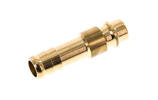 [F2HJ7-X5] Messing DN 7.2 (Euro) Luftkupplungsstecker 10 mm Schlauchsäule [5 Stück]