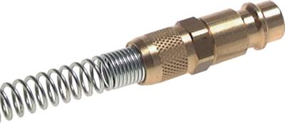 [F2HKM-X2] Brass DN 7.2 (Euro) Air Coupling Plug 6x8 mm Union Nut Bend-Protect [2 Pieces]