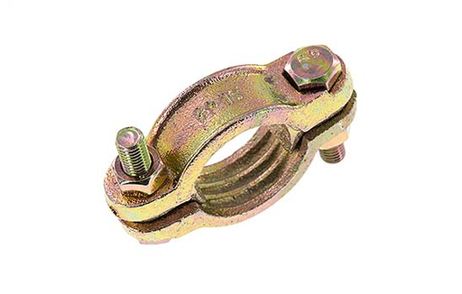 [F2J7E-X2] Malleable Cast Iron Hose Clamp 39-49 mm Twist Claw Coupling DIN 20039A [2 Pieces]