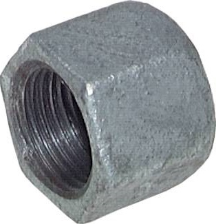 [F2JB3-X5] Rp 1/4'' Hierro fundido zincado Tapa final 25 Bar [5 Piezas]