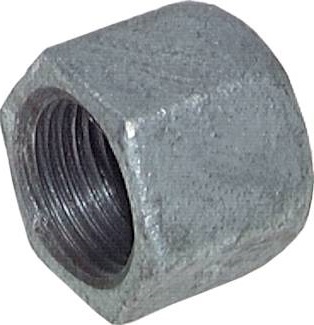 [F2JB3-X5] Rp 1/4'' Zinc plated Cast iron End cap 25 Bar [5 Pieces]