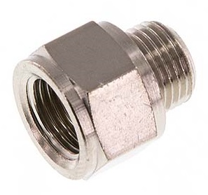 [F2JPE-X2] G 1/8'' F/M Nickel plated Brass Extension 16 Bar - 36 mm [2 Pieces]